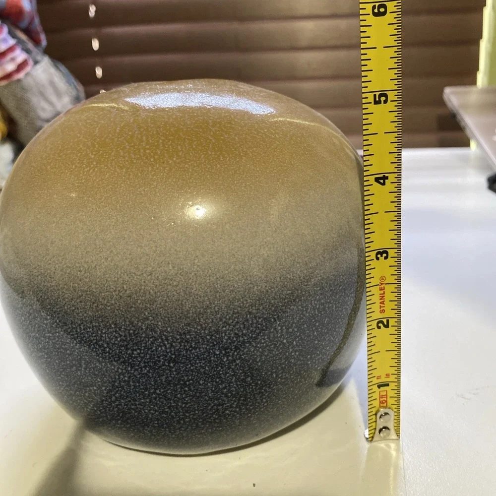 Vintage Studio Pottery Bud Vase Spherical Gradient Stoneware‎ Art Nouveau 5.5